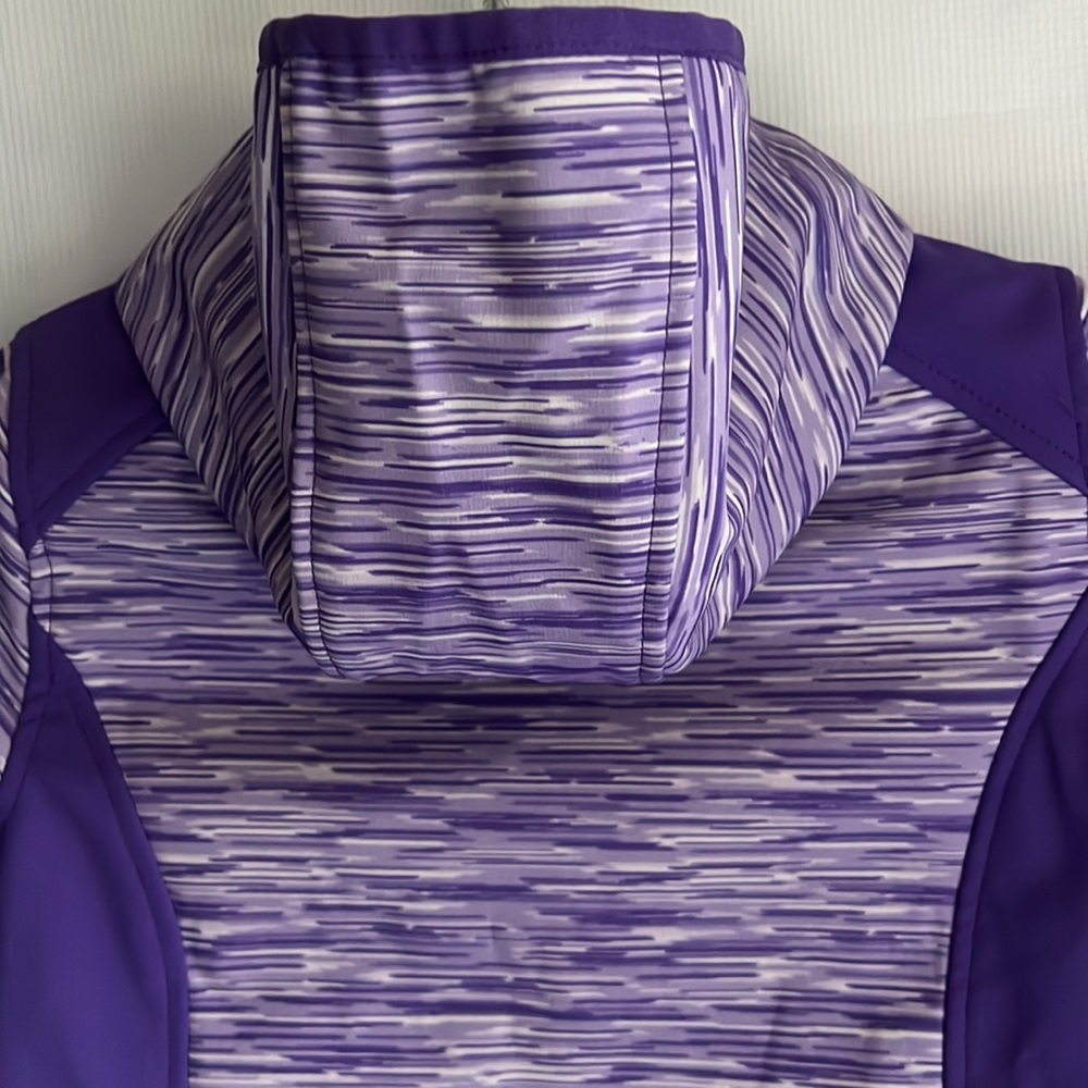 Free Country Girls Jacket Softshell Purple Space Dye 5/6 - Picture 2 of 16